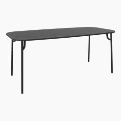 Table de jardin rectangulaire noire 220 cm Week-End - Petite Friture