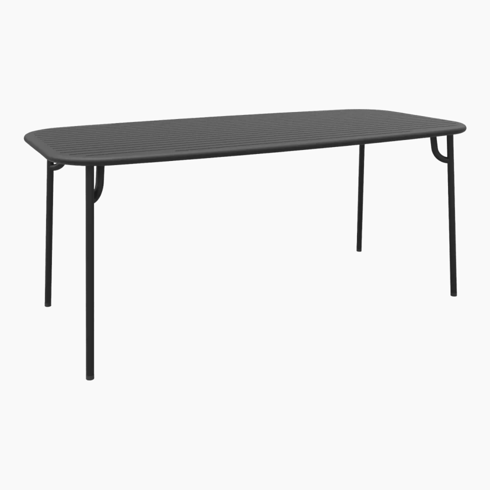 Table de jardin rectangulaire noire 220 cm Week-End - Petite Friture