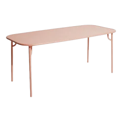 Table de jardin rectangulaire rose blush 180 cm Week end - Petite friture