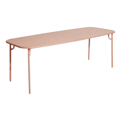 Table de jardin rectangulaire rose blush 220 cm Week end - Petite friture