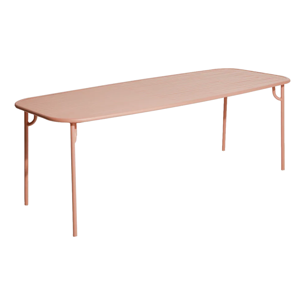 Table de jardin rectangulaire rose blush 220 cm Week end - Petite friture