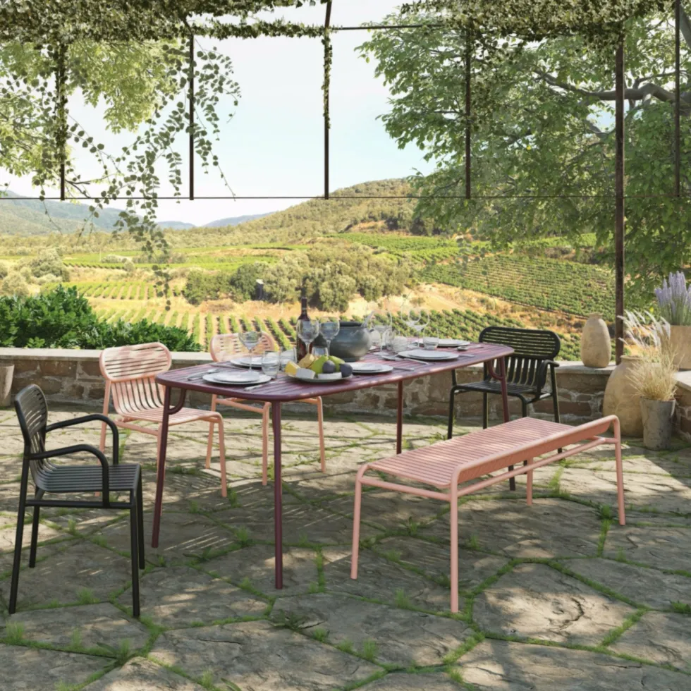 Table de jardin rectangulaire rose blush 220 cm Week end - Petite friture