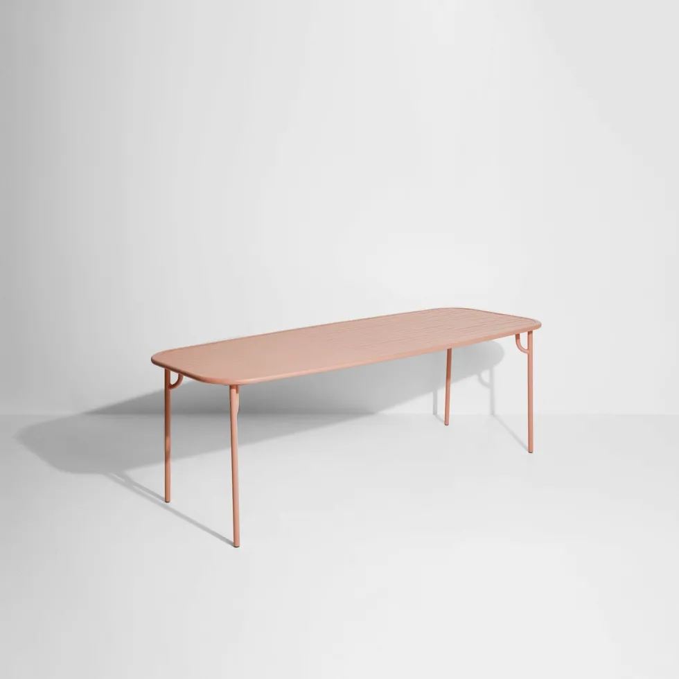 Table de jardin rectangulaire rose blush 220 cm Week end - Petite friture
