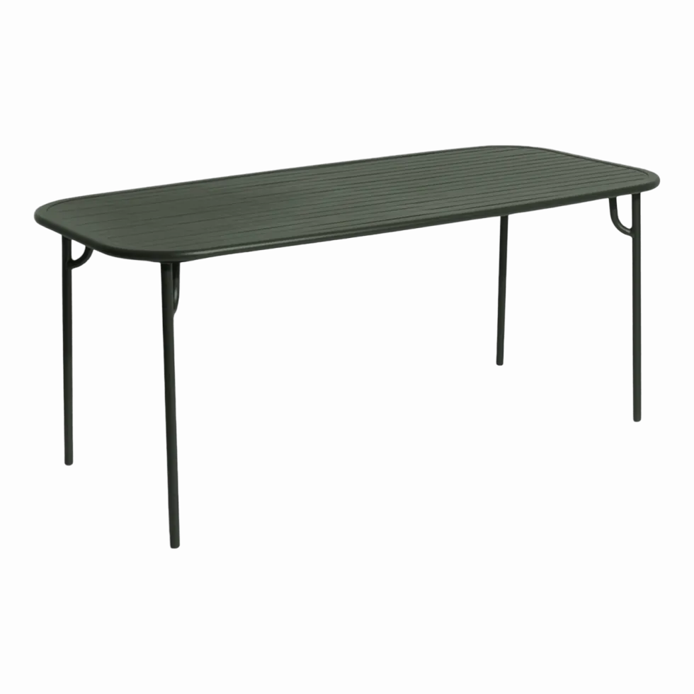 Table de jardin rectangulaire vert bouteillle 180 cm Week end - Petite friture