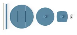 Table de jardin ronde en aluminium bleu 60x76cm Fred's - Fatboy