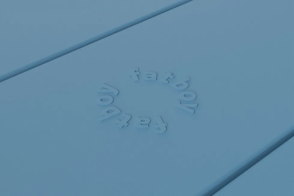 Table de jardin ronde en aluminium bleu 60x76cm Fred's - Fatboy