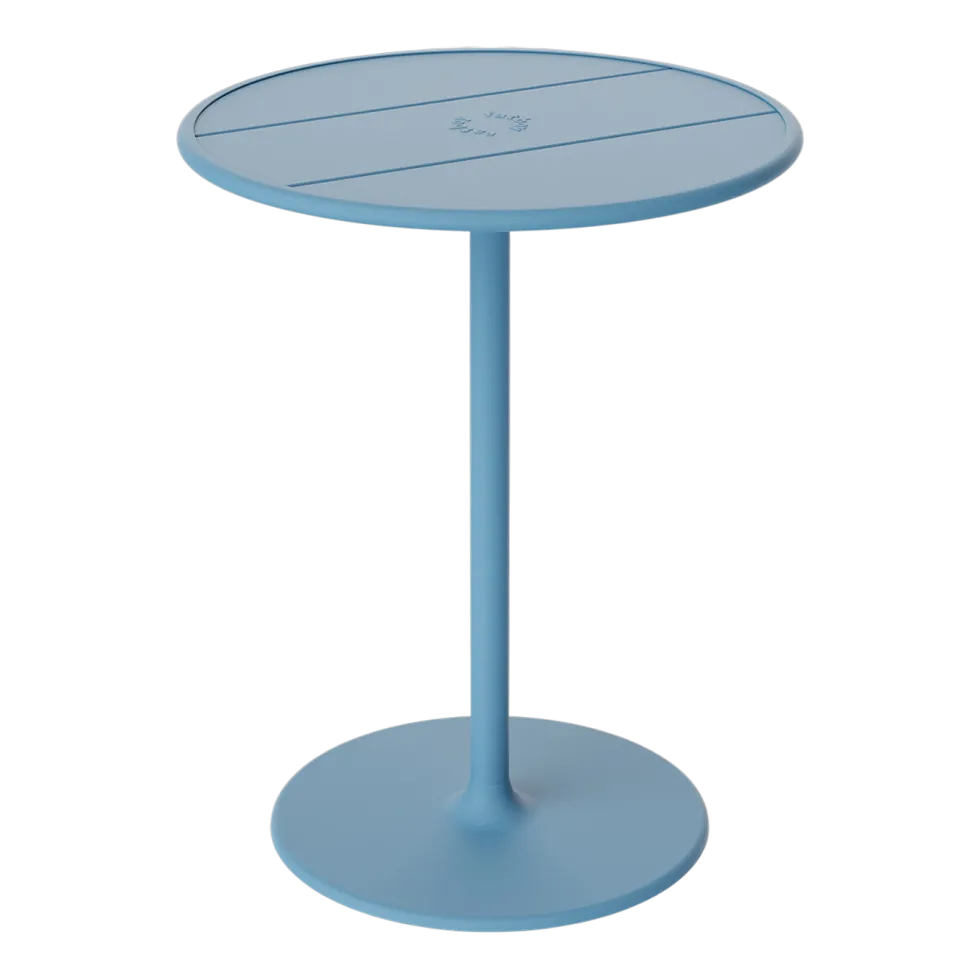 Table de jardin ronde en aluminium bleu 60x76cm Fred's - Fatboy