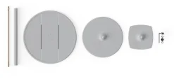 Table de jardin ronde en aluminium gris clair 60x76cm Fred's - Fatboy