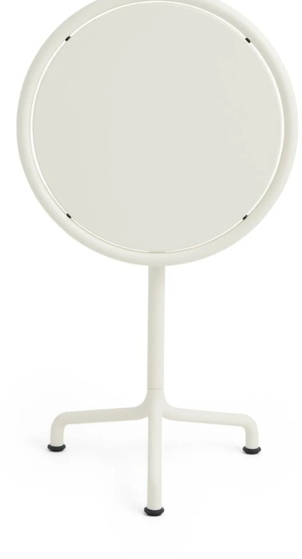 Table de jardin ronde en aluminium laqué blanc cassé 55x74cm Deville - HAY