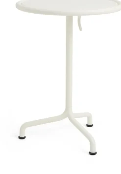 Table de jardin ronde en aluminium laqué blanc cassé 55x74cm Deville - HAY