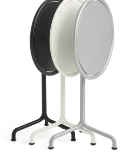 Table de jardin ronde en aluminium laqué gris anthracite 55x74cm Deville - HAY
