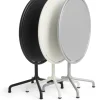 Table de jardin ronde en aluminium laqué gris argenté 80x74cm Deville - HAY