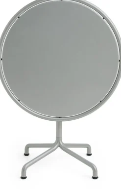 Table de jardin ronde en aluminium laqué gris argenté 80x74cm Deville - HAY