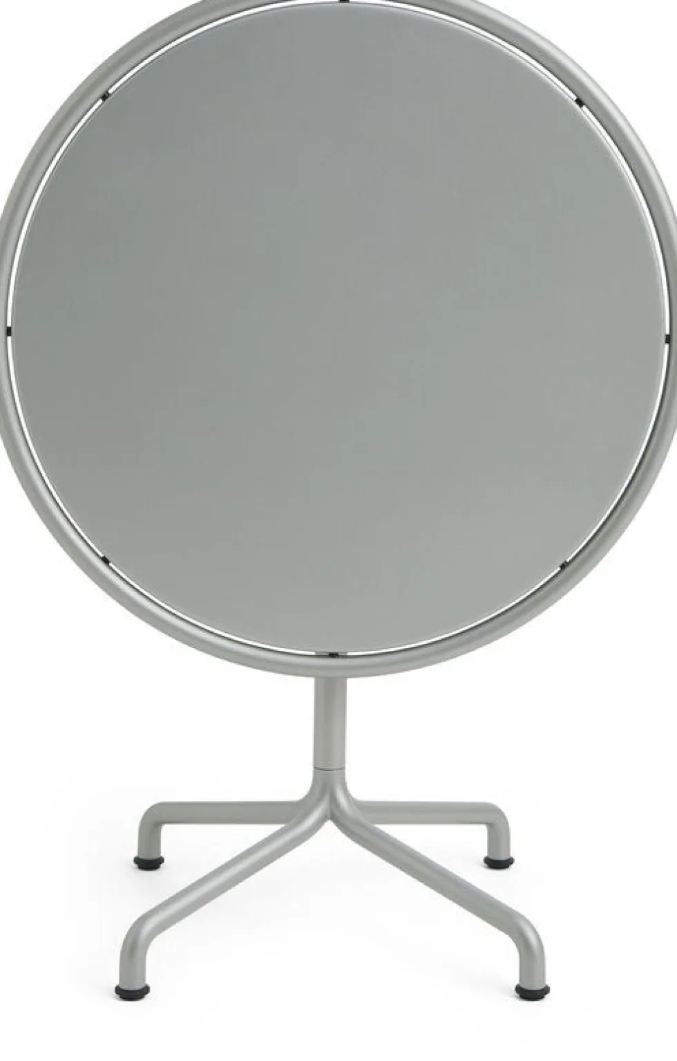 Table de jardin ronde en aluminium laqué gris argenté 80x74cm Deville - HAY