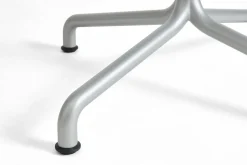 Table de jardin ronde en aluminium laqué gris argenté 80x74cm Deville - HAY