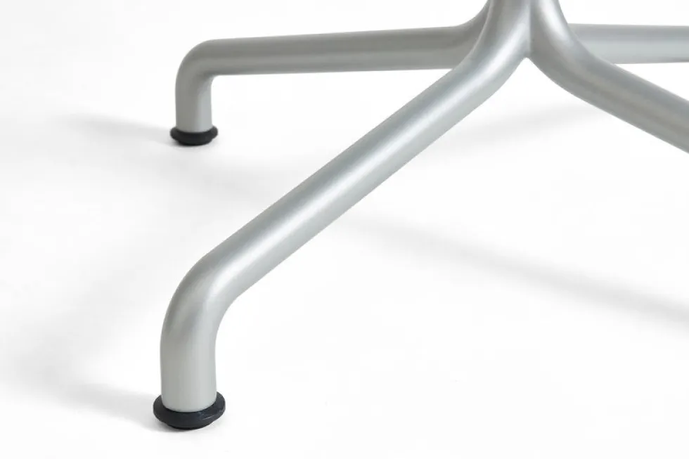 Table de jardin ronde en aluminium laqué gris argenté 80x74cm Deville - HAY