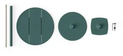 Table de jardin ronde en aluminium sauge foncé 60x76cm Fred's - Fatboy