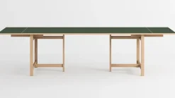 Table de salle à manger extensible vert forêt 220cm - Moebe