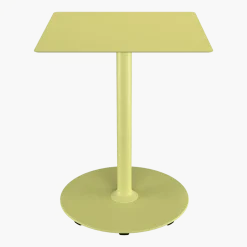 Table d'extérieur carrée en aluminium jaune citron 60x74cm pico - Houe