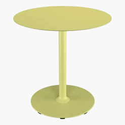Table d'extérieur ronde en aluminium jaune citron 74cm pico - Houe
