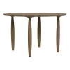 Table à dîner ronde en chêne fumé clair 120 cm Oku - NORR11