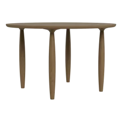 Table à dîner ronde en chêne fumé clair 120 cm Oku - NORR11