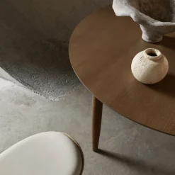 Table à dîner ronde en chêne fumé clair 120 cm Oku - NORR11