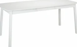 Table ellipse rectangulaire en bouleau et MDF blanc 137 x 90 cm Verona - Hans K