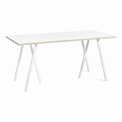 Table en acier blanche L160 cm Loop Stand - HAY