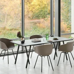 Table en acier noire L160 cm Loop Stand - HAY