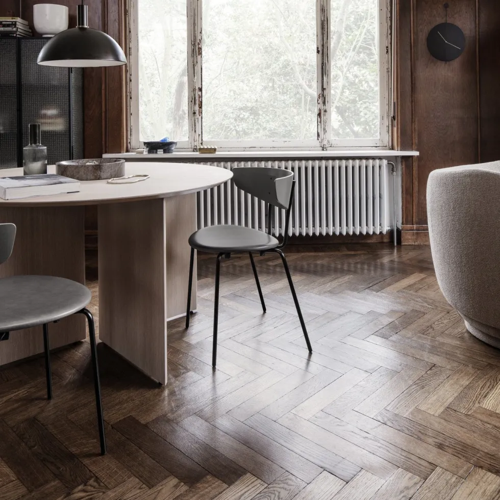 Table en bois rectangulaire beige 160 cm Mingle - Ferm Living