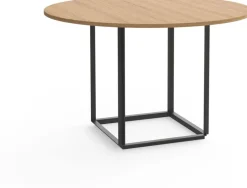 Table en chêne clair et structure noire 120cm Florence - New Works-2