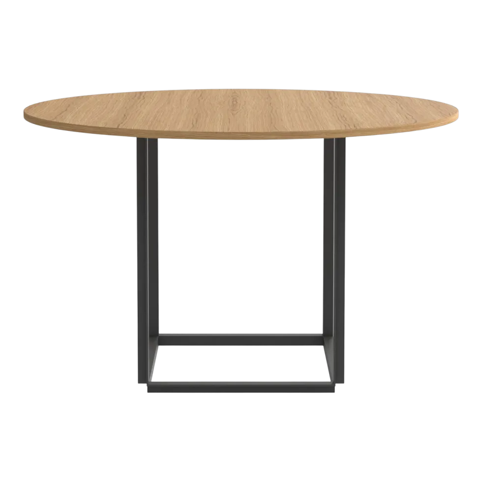 Table en chêne clair et structure noire 120cm Florence - New Works-2