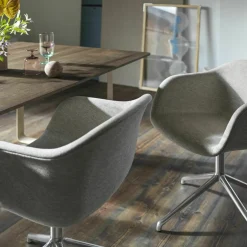 Table en chêne massif fumé et aluminium blanc 255 x 108 cm 70/70 - Muuto