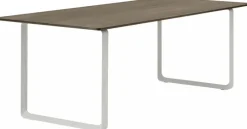 Table en chêne massif fumé et aluminium gris 225 x 90 cm 70/70 - Muuto