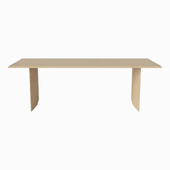 Table en chêne massif huilé pigmenté blanc 91 x 260 cm Alp - Bolia