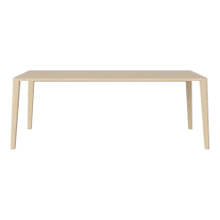 Table en chêne massif huilé pigmenté blanc 95 x 200 cm Graceful - Bolia