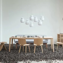 Table en chêne massif huilé pigmenté blanc 95 x 200 cm Graceful - Bolia