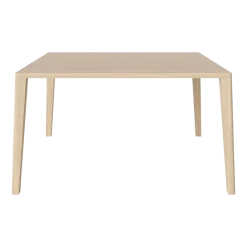 Table en chêne massif huilé pigmenté blanc 130 x 130 cm Graceful - Bolia
