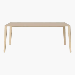 Table en chêne massif huilé pigmenté blanc 95 x 180 cm Graceful - Bolia