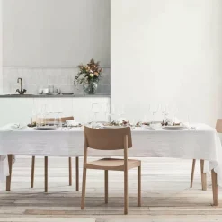 Table en chêne massif huilé pigmenté blanc 95 x 180 cm Graceful - Bolia