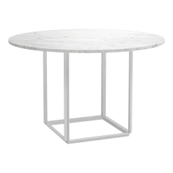 Table en marbre blanc carrera 120 cm Florence - New Works