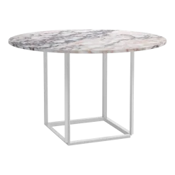 Table en marbre blanc viola 120 cm Florence - New Works