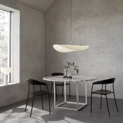 Table en marbre blanc viola 120 cm Florence - New Works