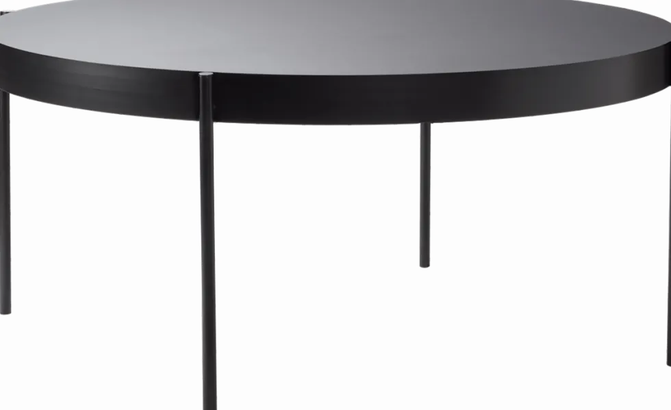 Table en métal et bois noir 160cm Series 430 - Verpan