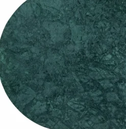Table en métal et marbre vert - Hübsch