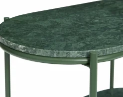 Table en métal et marbre vert - Hübsch
