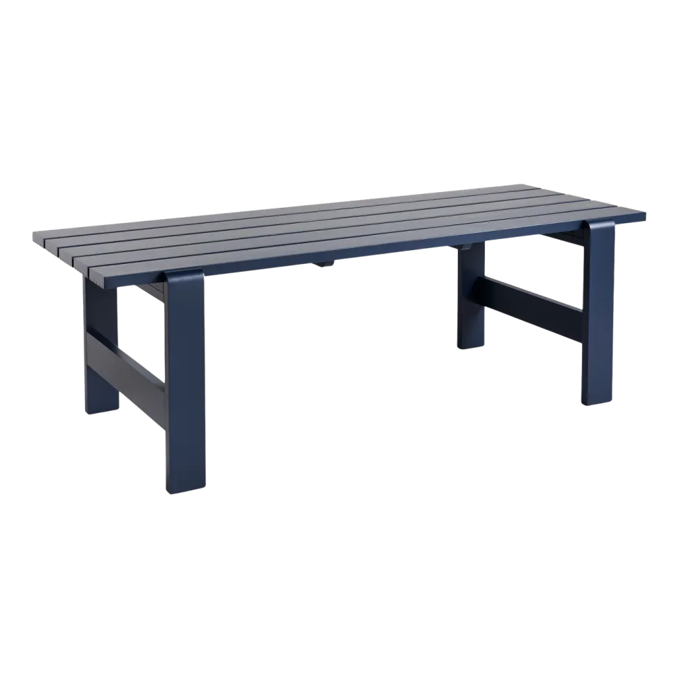 Table en pin laqué bleu métal 230 x 83 x 74 cm Weekday - Hay