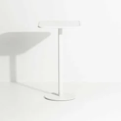Table haute carrée outdoor blanche Week end - Petite friture
