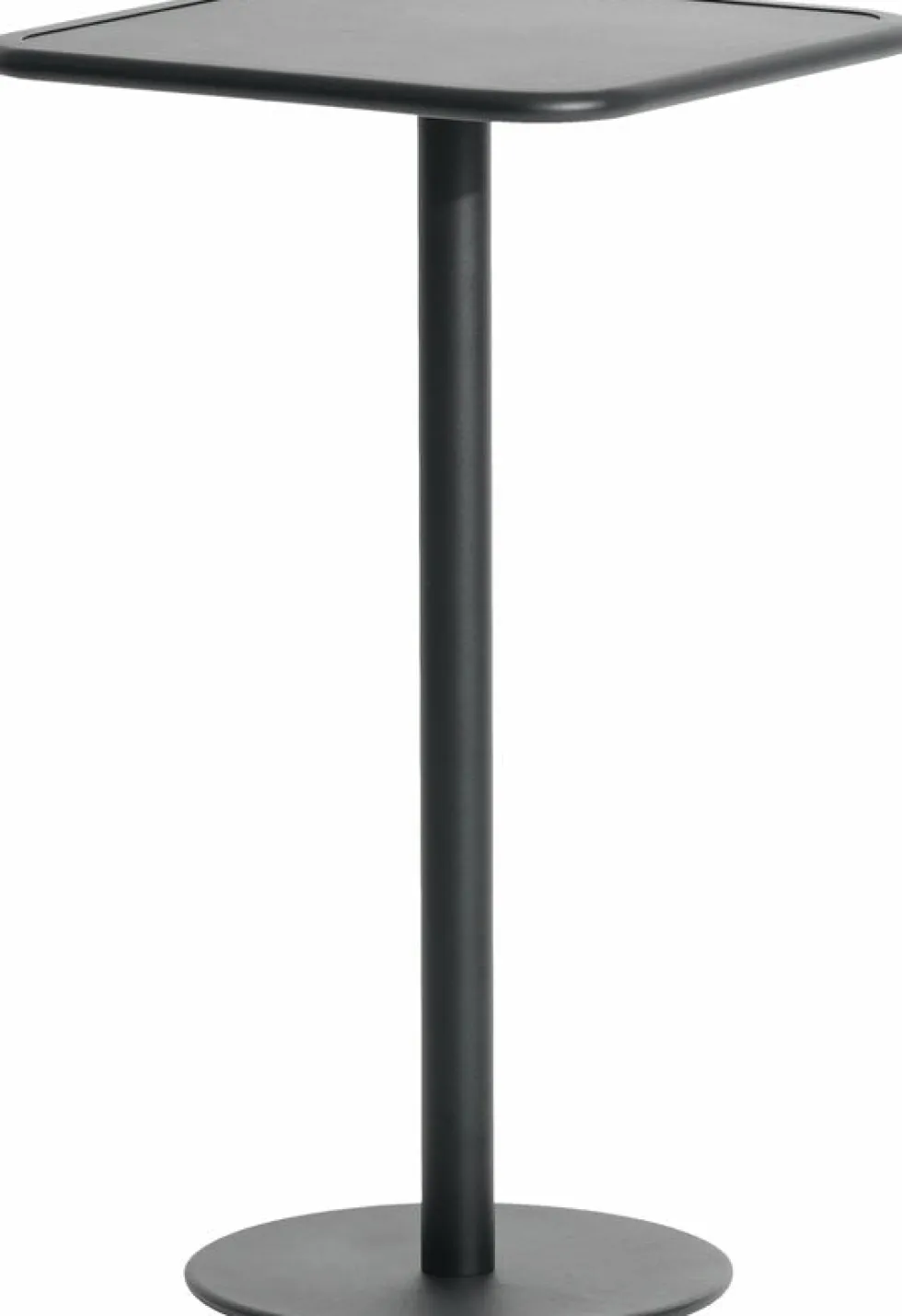 Table haute carrée outdoor noire Week end - Petite friture